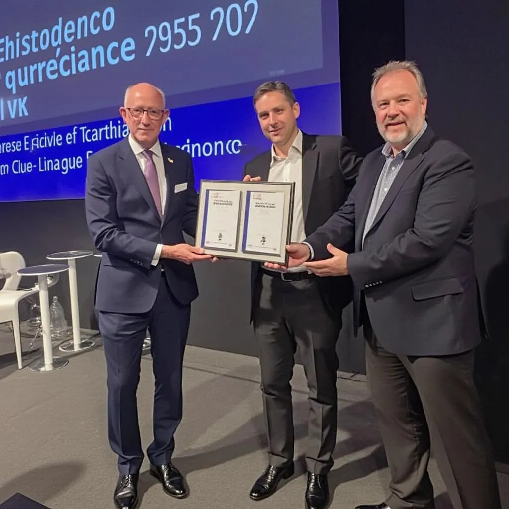Remise d'un prix d'excellence